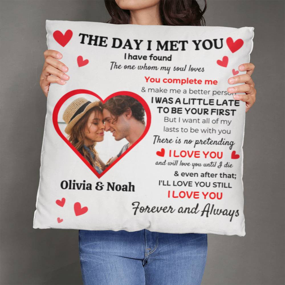 The Day I Met You Pillow