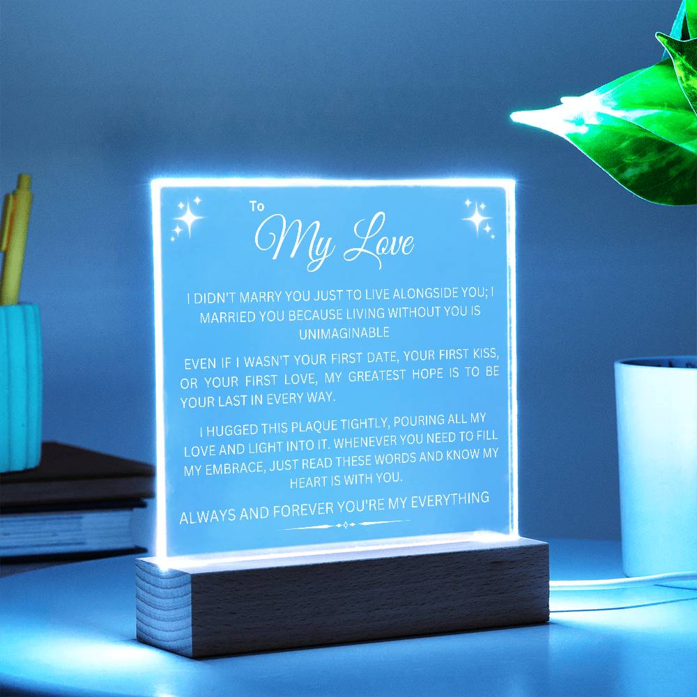 My Love Eternal Multicolor LED | Acrylic Plaque