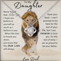 To My Daughter Lion | Love Knot Necklace