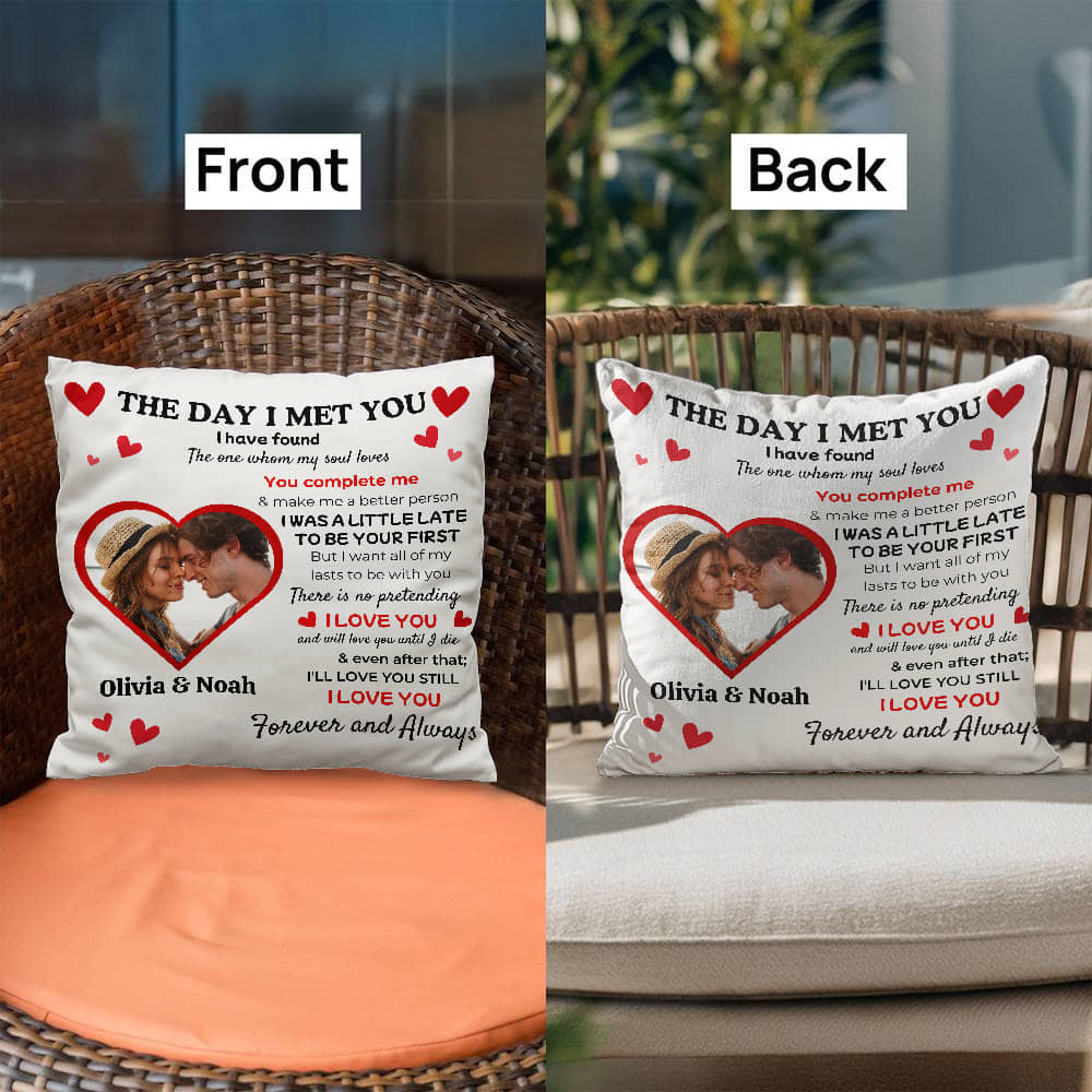 The Day I Met You Pillow