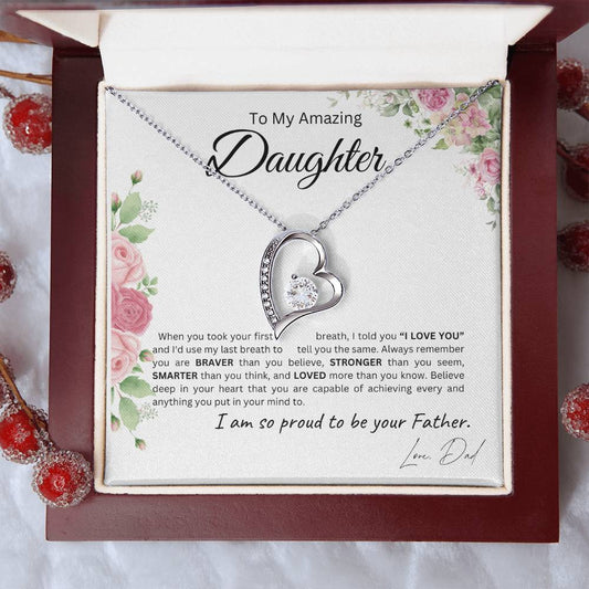 To My Amazing Daughter- Forever Love Necklace