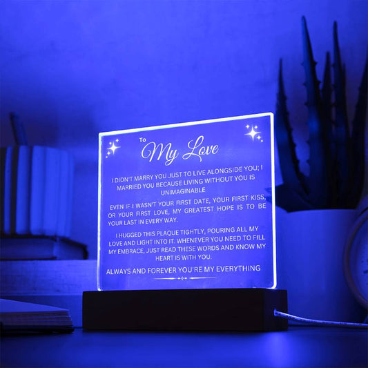 My Love Eternal Multicolor LED | Acrylic Plaque