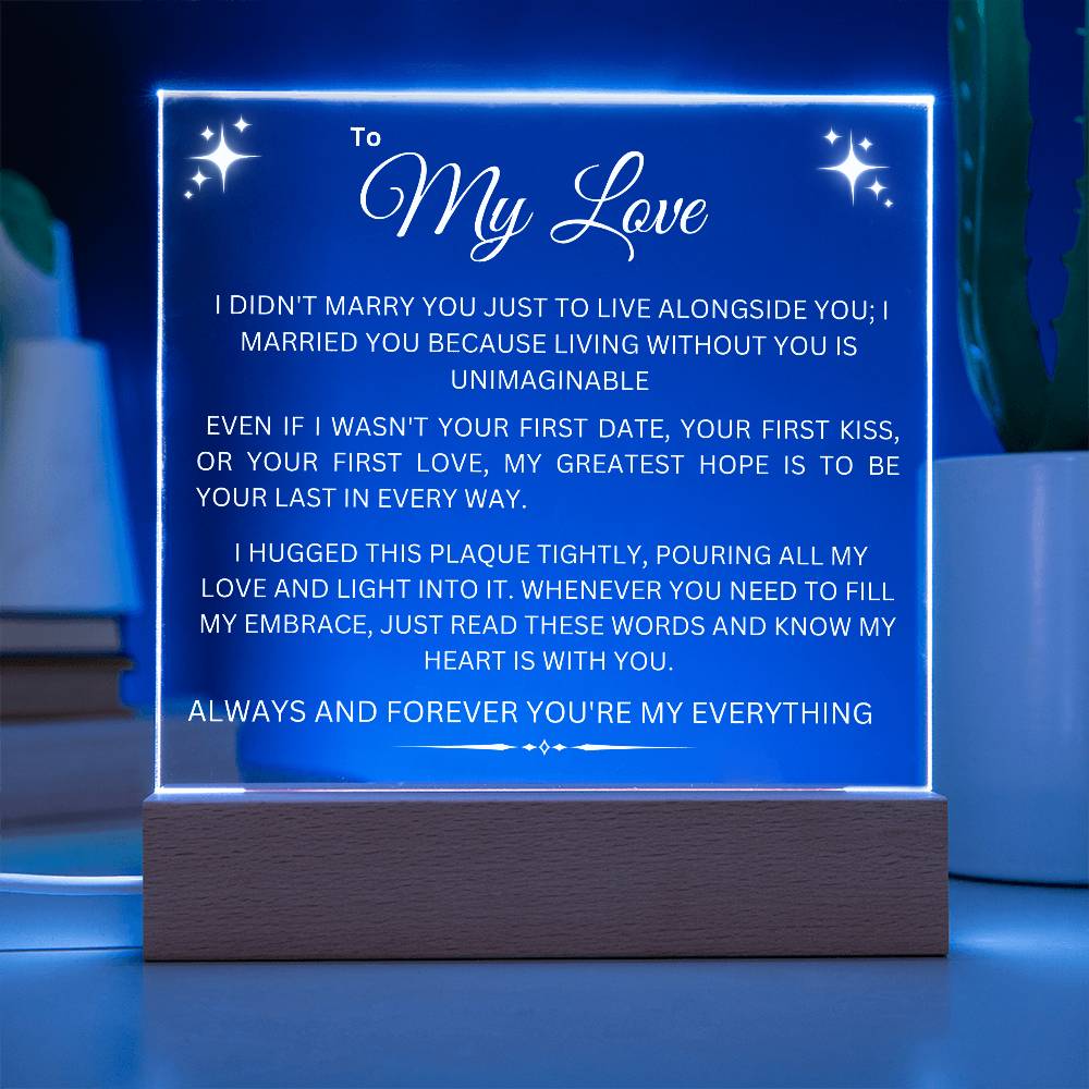 My Love Eternal Multicolor LED | Acrylic Plaque