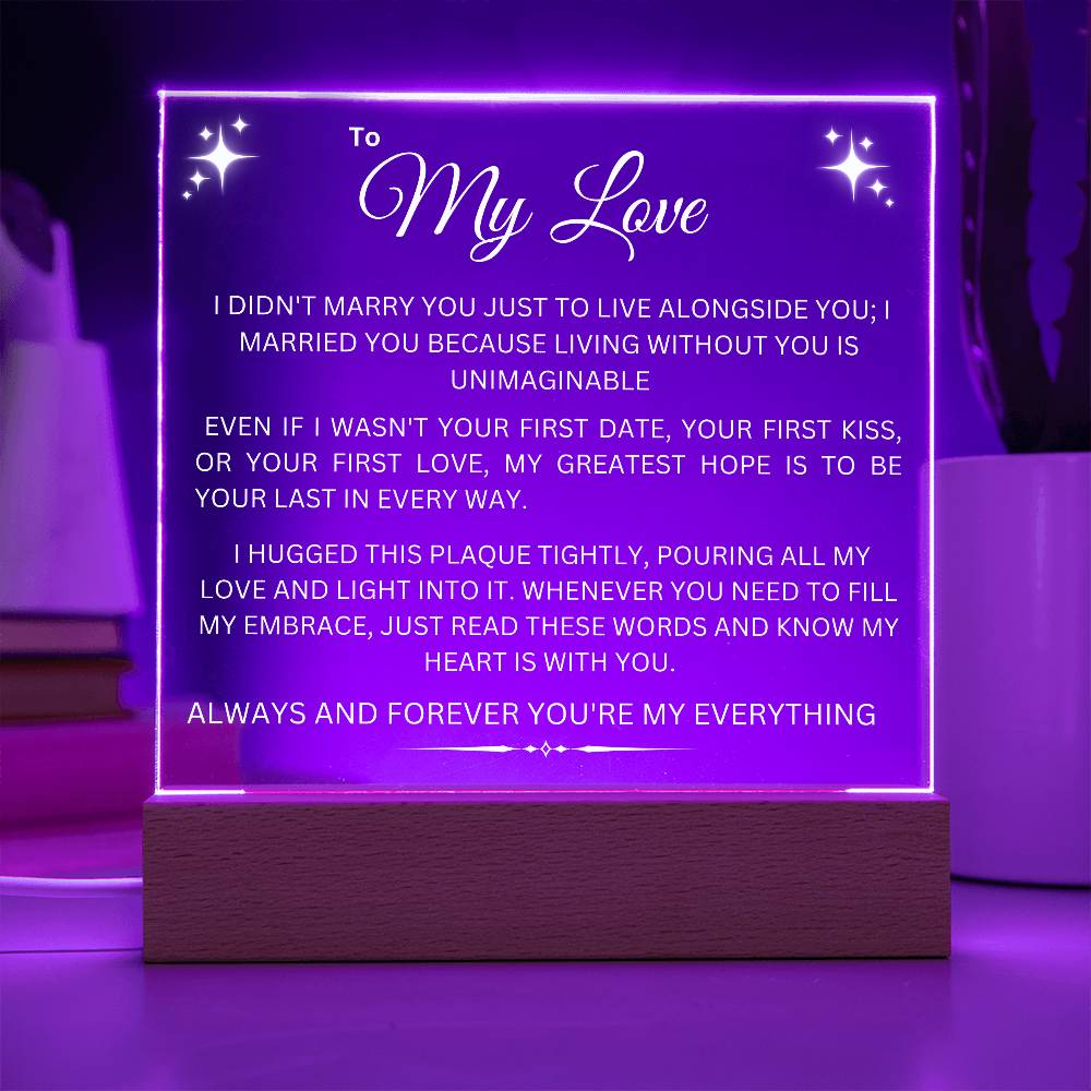 My Love Eternal Multicolor LED | Acrylic Plaque