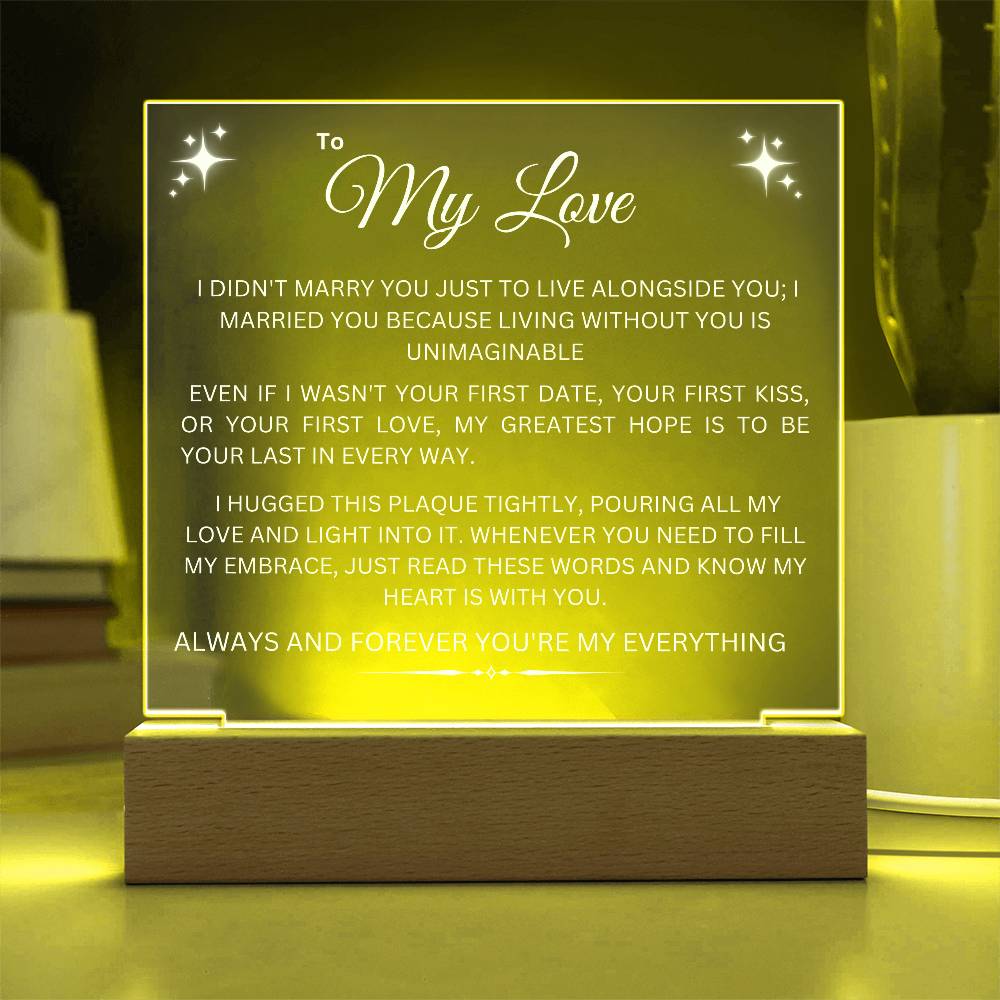 My Love Eternal Multicolor LED | Acrylic Plaque
