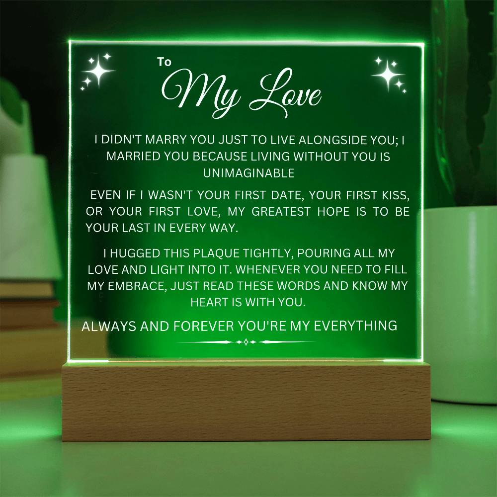My Love Eternal Multicolor LED | Acrylic Plaque
