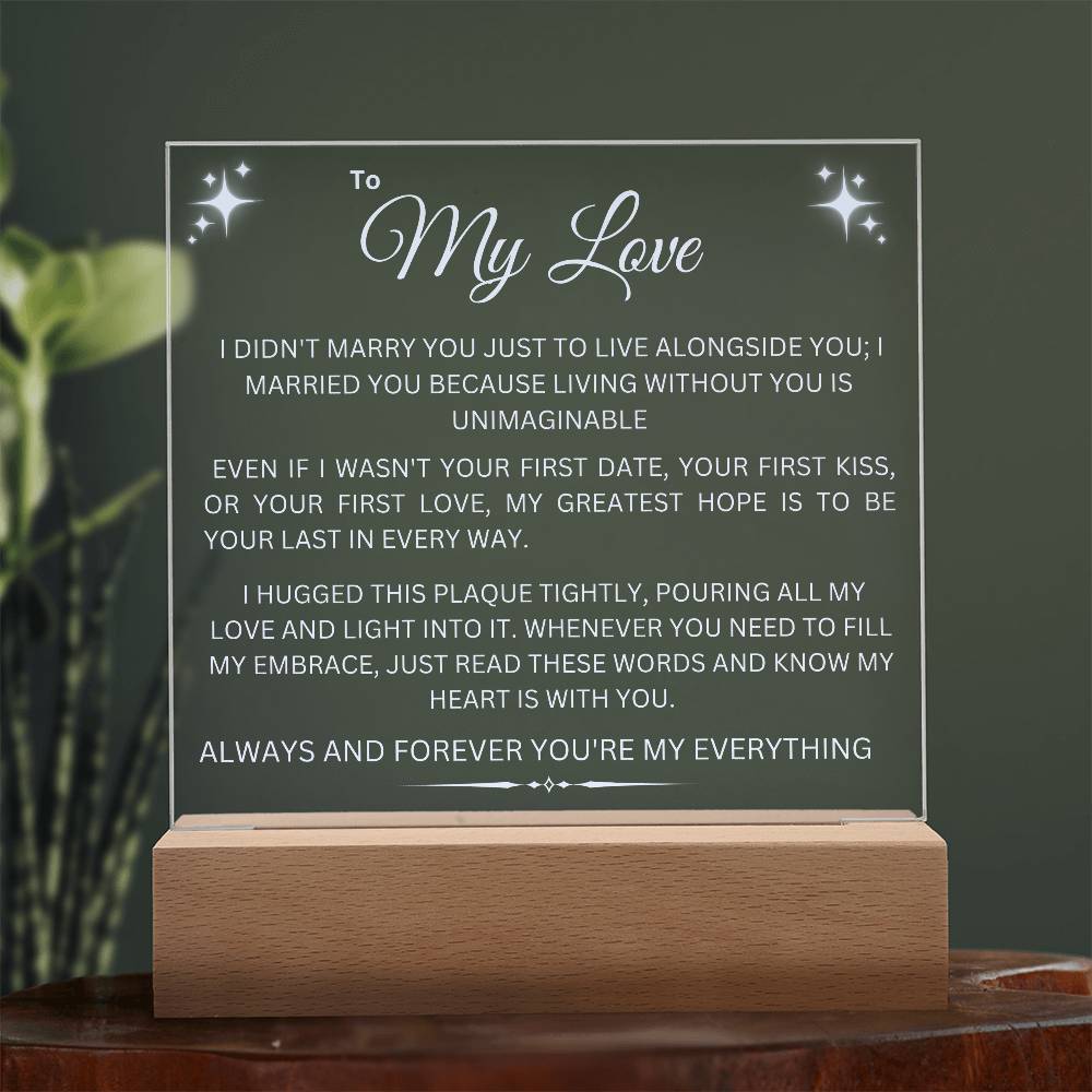 My Love Eternal Multicolor LED | Acrylic Plaque