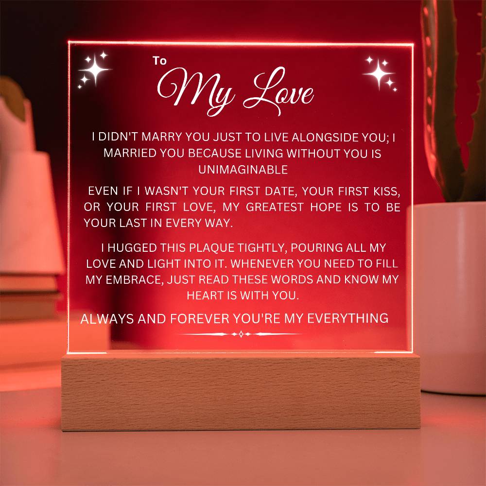 My Love Eternal Multicolor LED | Acrylic Plaque